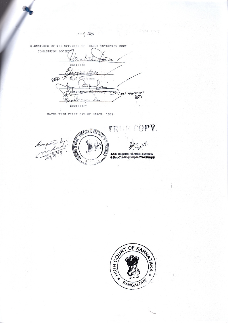 GBC Religious Society of West Bengal (false organization)