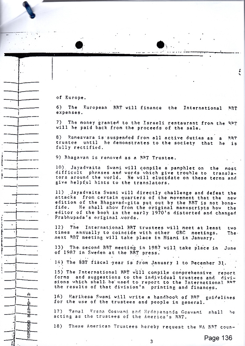 Confirmation letter stating that the Trust did not transfer its assets!