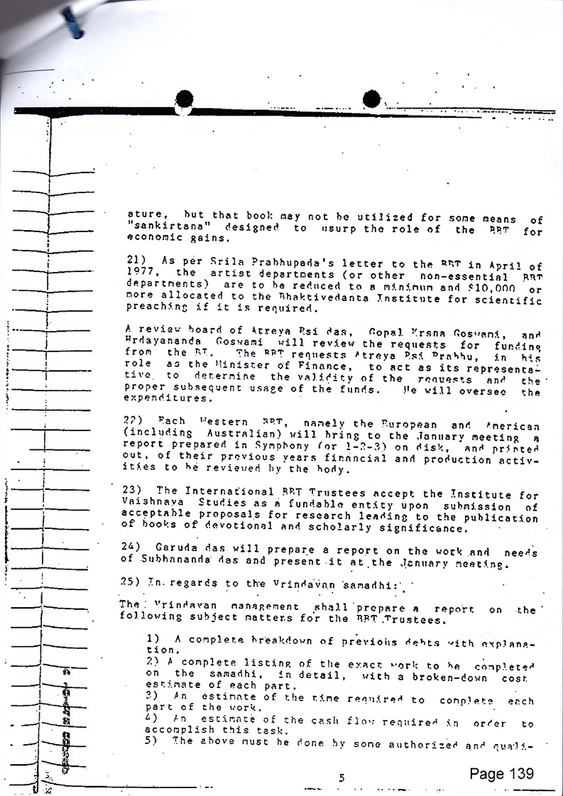 International BBT meting 1986 (meeting of false Trustees)