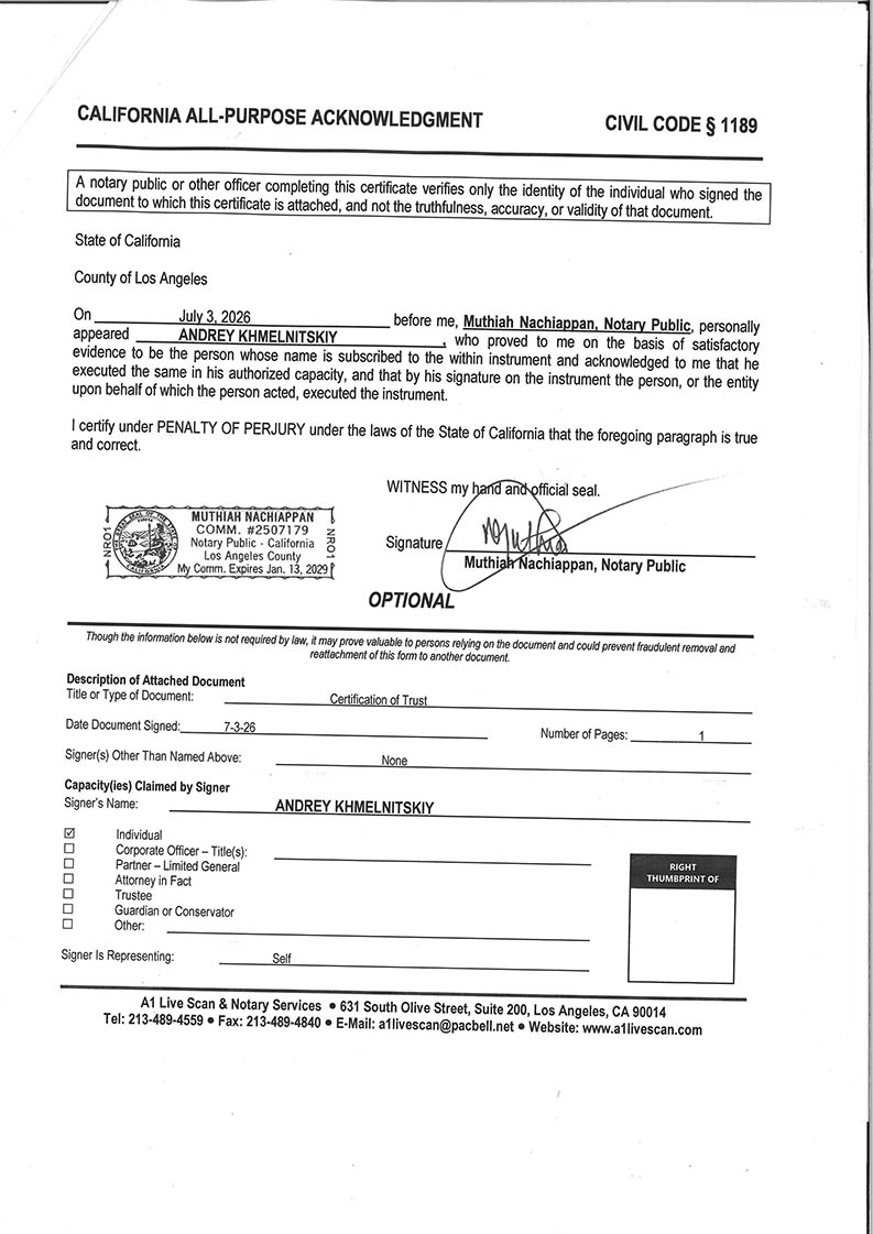 NOTICE OF PERMANENT CLOSING (July 3, 2026)